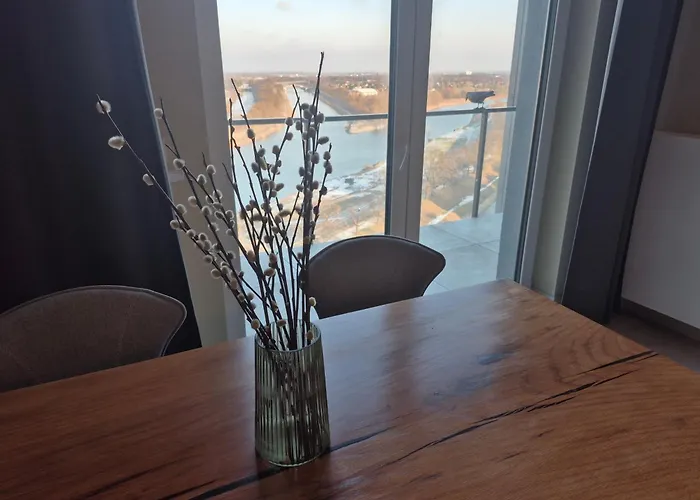 17th Floor With River View Panorama Daire Wroclaw