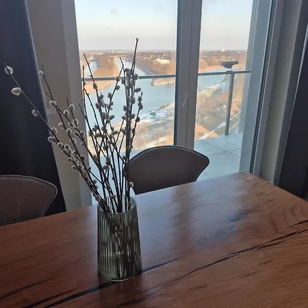 17th Floor With River View Panorama Daire Wroclaw